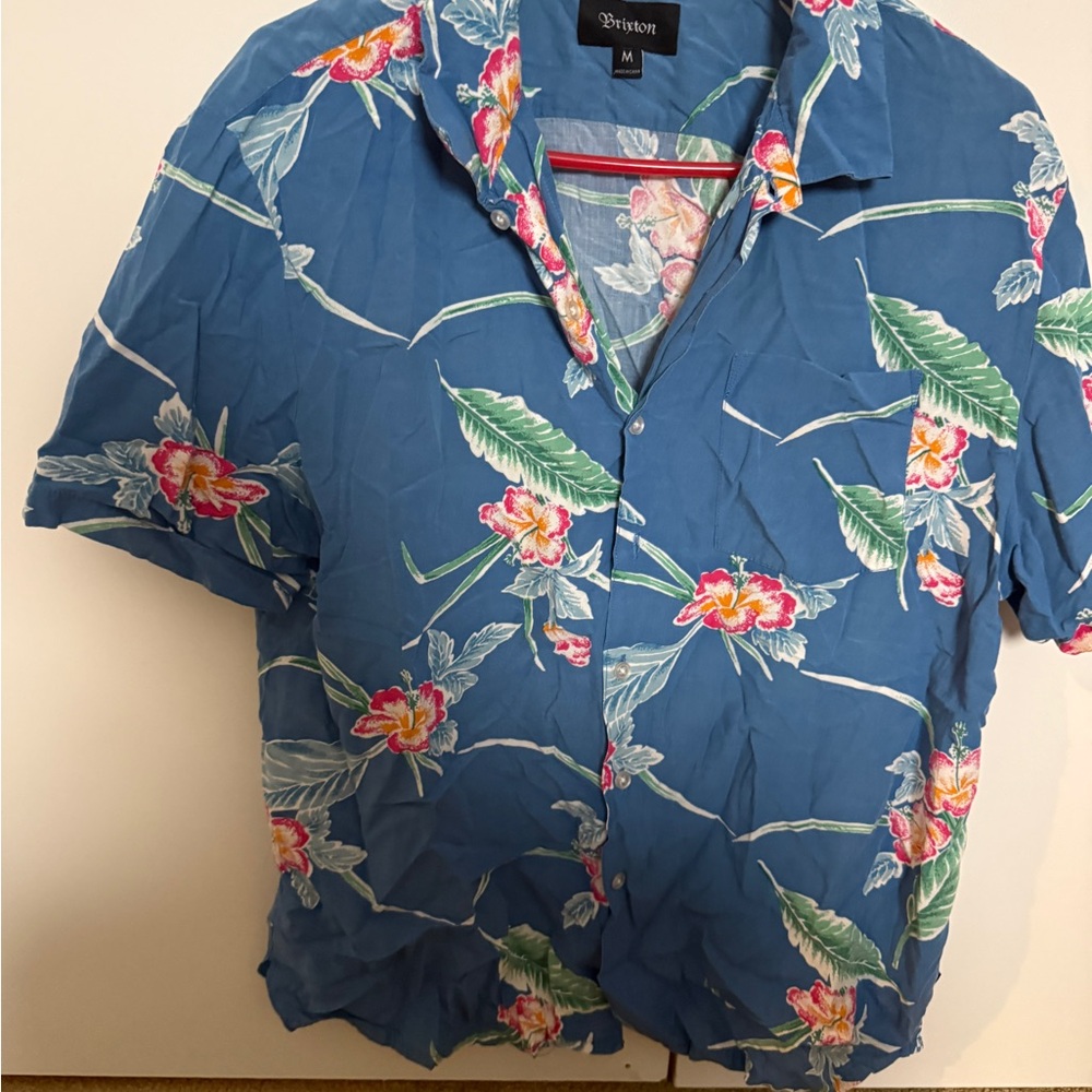 Brixton Tropical Blue Button Down Shirt